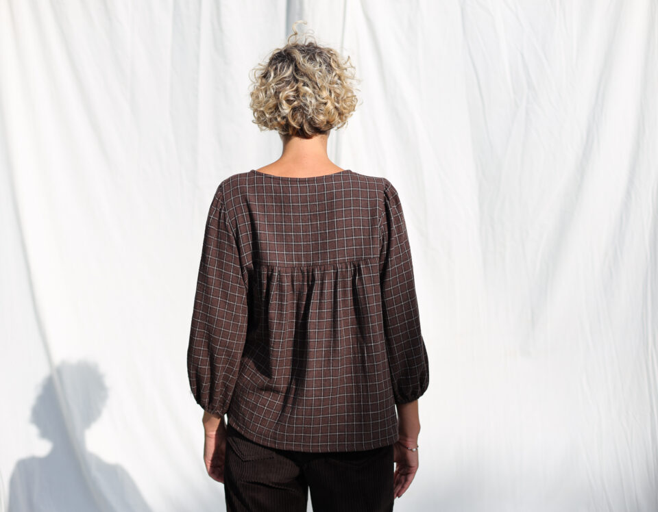 Puff sleeve double gauze blouse - Image 2