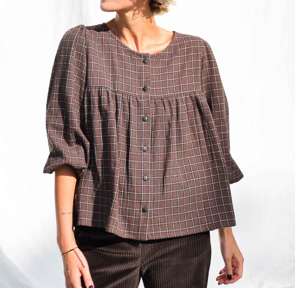 Puff sleeve double gauze blouse - Image 3