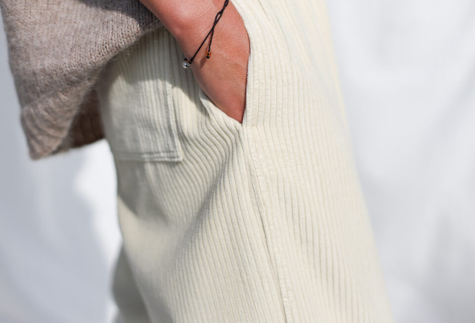 Ivory Corduroy Balloon Trousers VIVIAN - Image 5