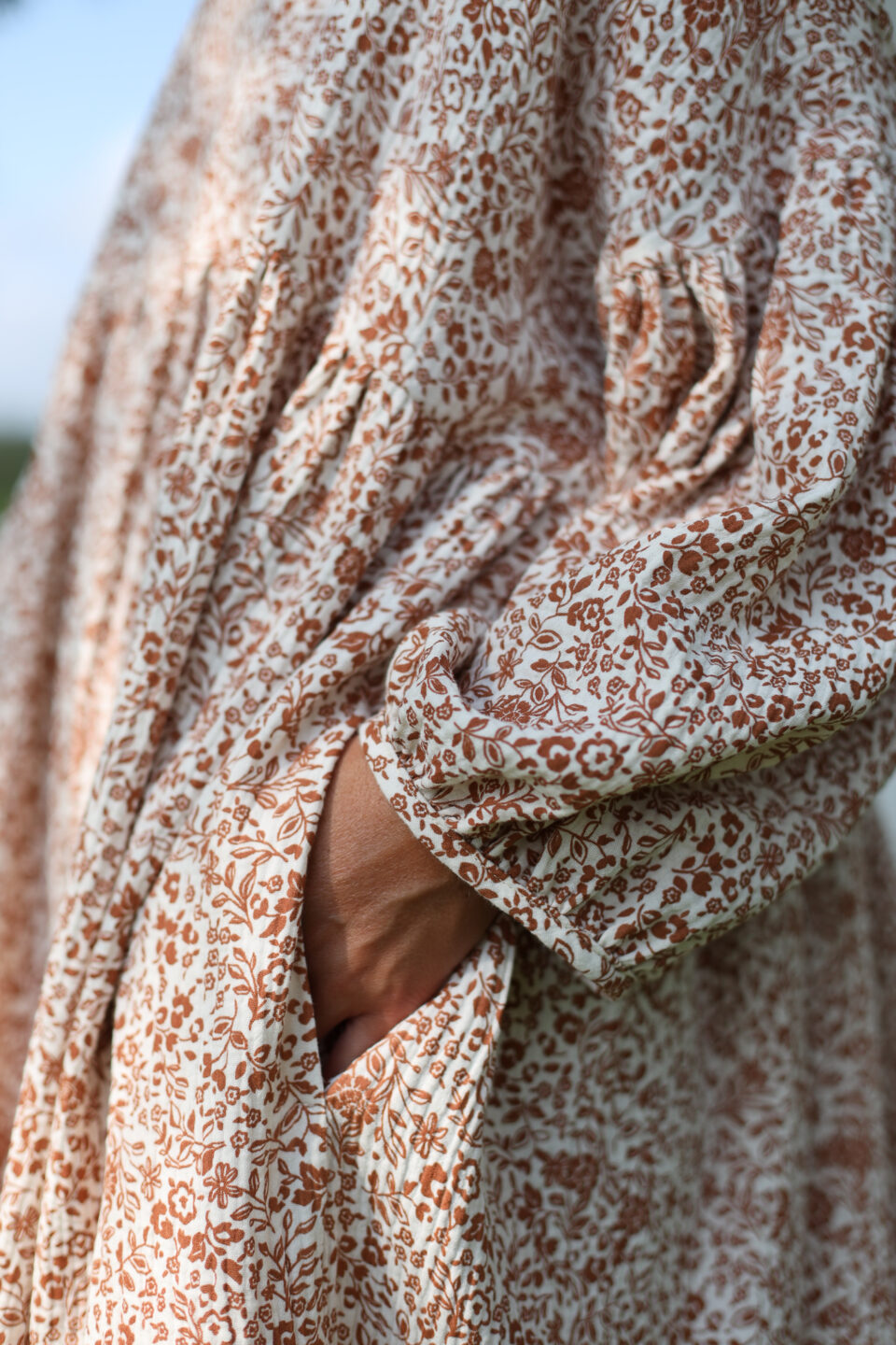 Oversized floral double gauze dress GRETA - Image 6