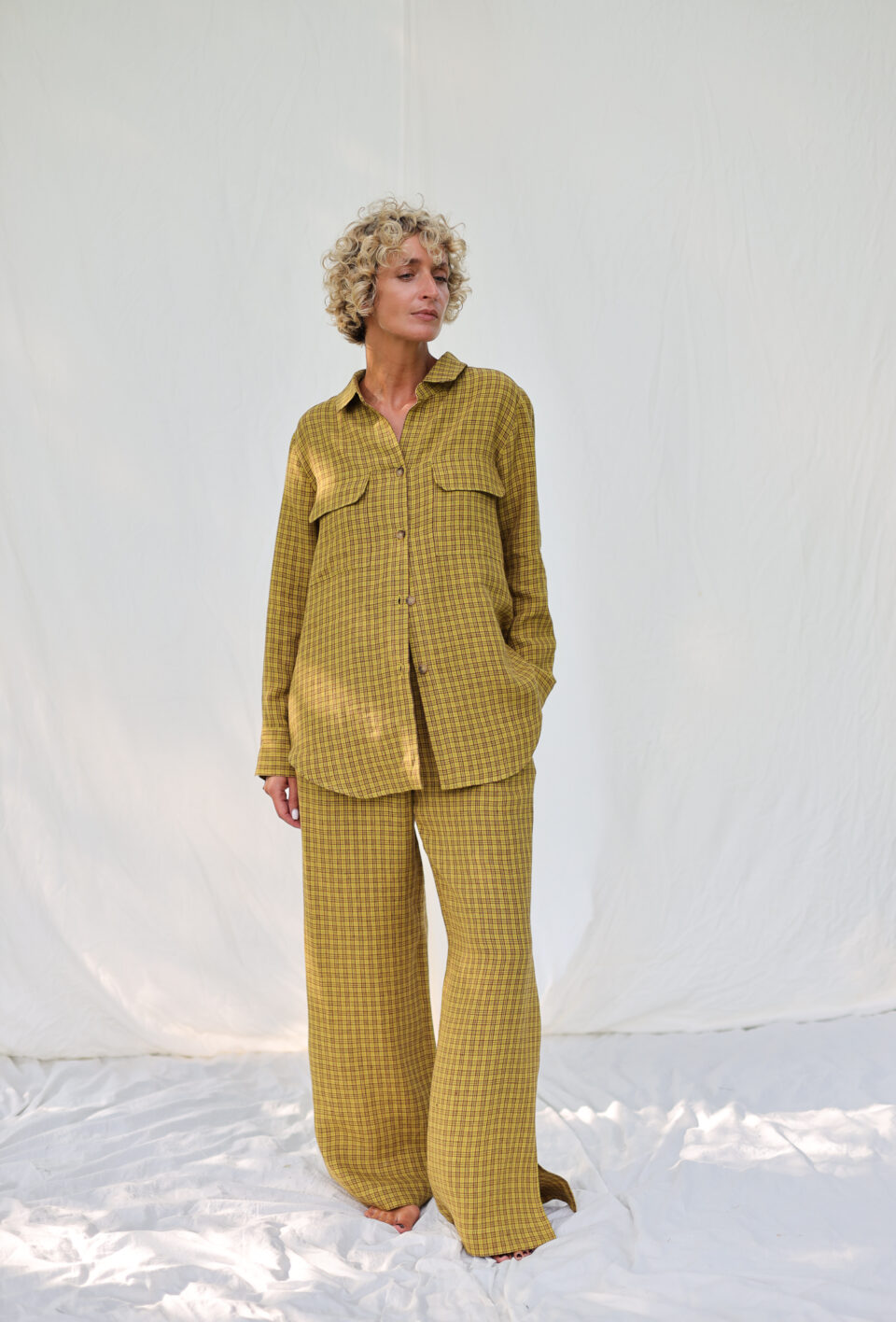 Linen palazzo elasticated waist pants - Image 6