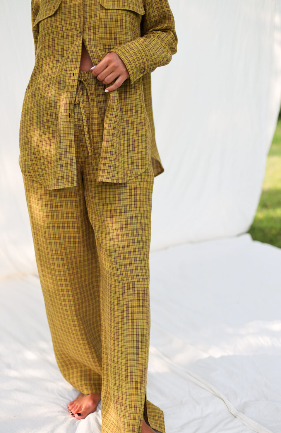 Linen palazzo elasticated waist pants - Image 7