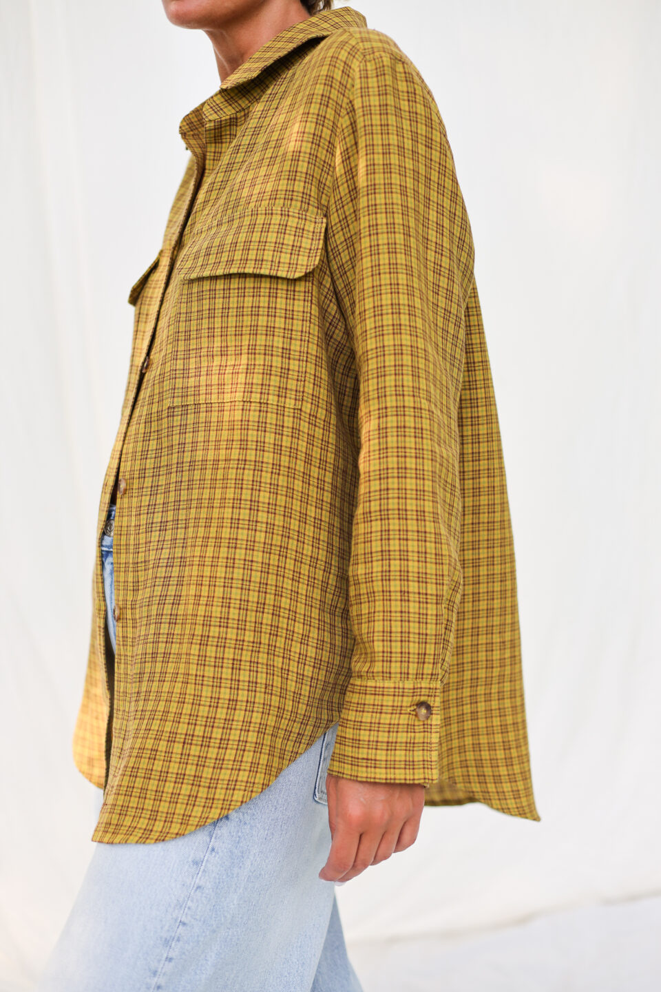 Oversized linen long sleeve shirt RENA - Image 4