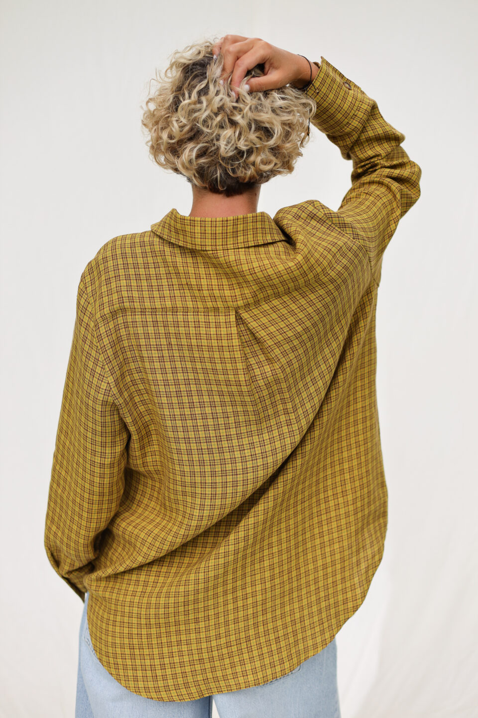Oversized linen long sleeve shirt RENA - Image 5