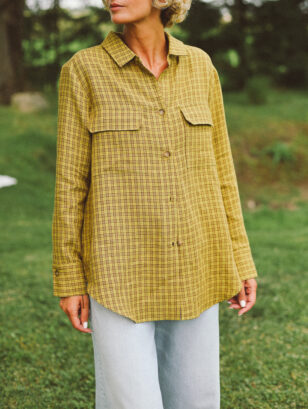 Oversized linen long sleeve shirt RENA | Shirt | Sustainable clothing | OffOn clothing