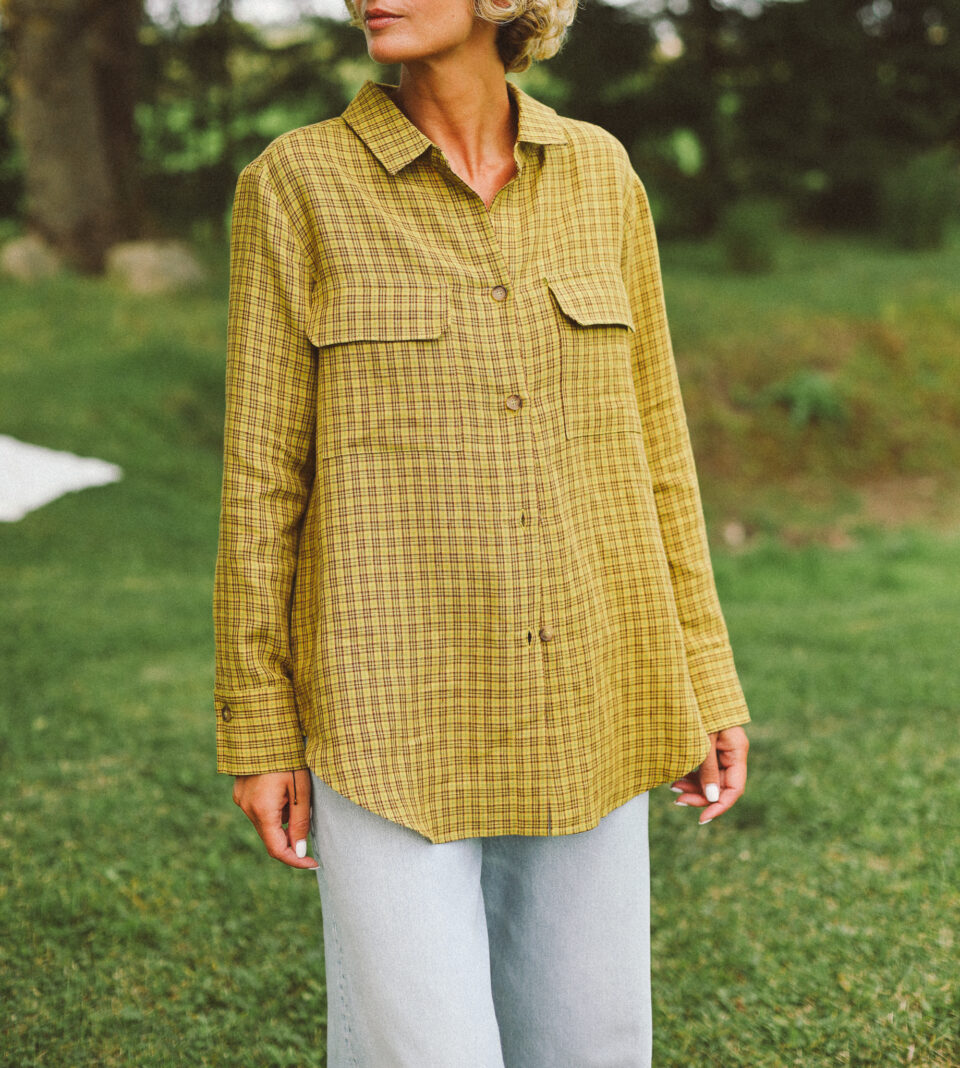Oversized linen long sleeve shirt RENA | Shirt | Sustainable clothing | OffOn clothing