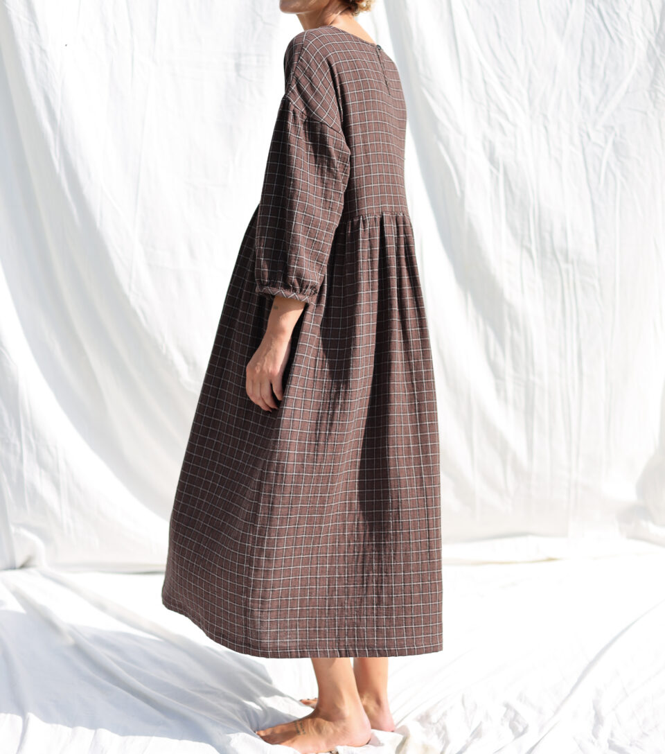 Double Gauze Dress With Dropped Shoulders PERLA - Image 2