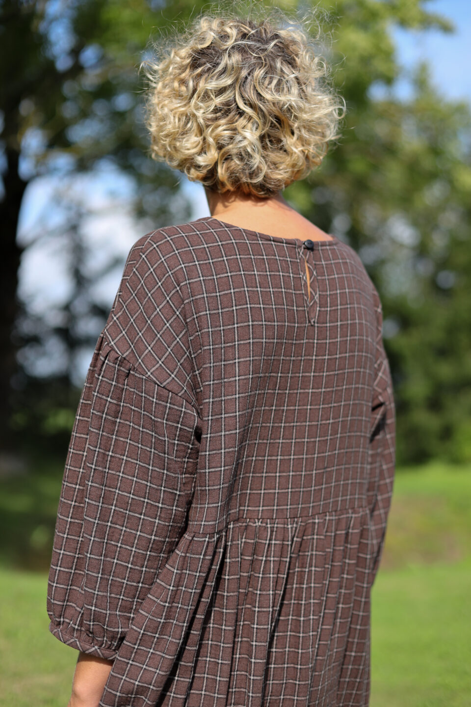Double Gauze Dress With Dropped Shoulders PERLA - Image 4