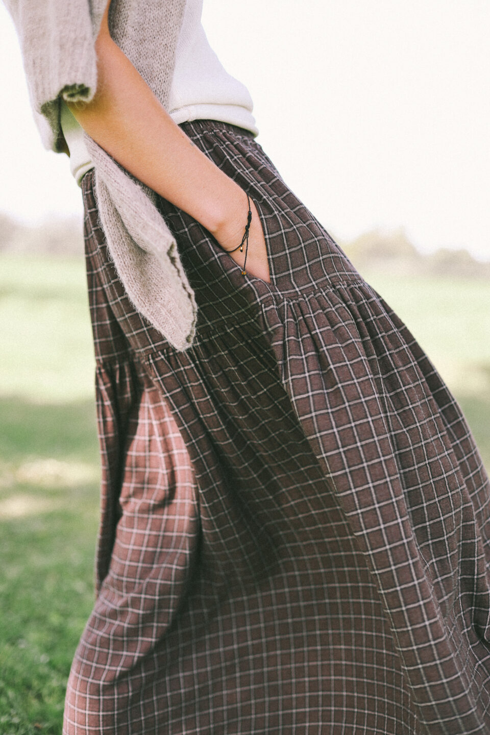 Double Gauze Elasticated Waist Long Ruffled Skirt - Image 6