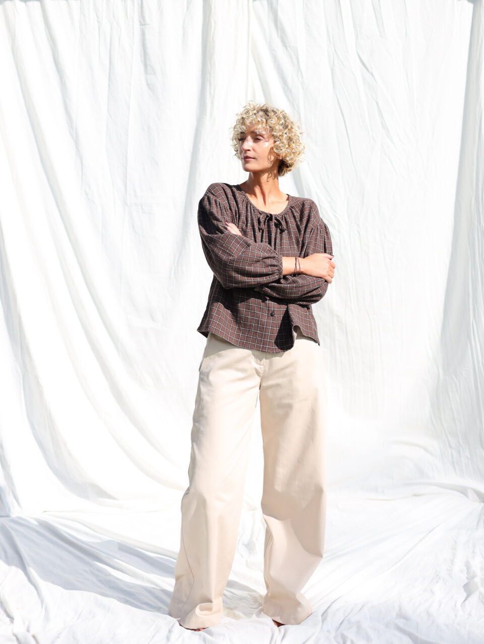Canvas Cotton Twill Ballooned Leg Pants - Image 1