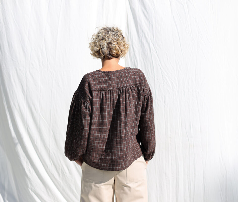 Loose Double Gauze Blouse STELLA With Ties - Image 2