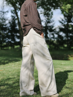 Canvas Cotton Twill Ballooned Leg Pants | Trousers | Sustainable clothing | OffOn clothing