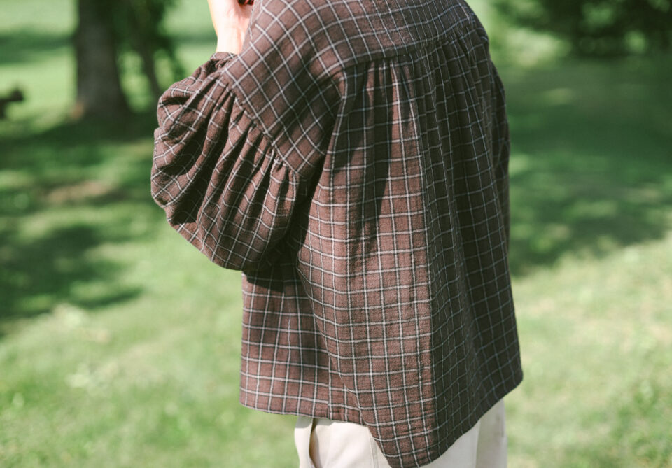 Loose Double Gauze Blouse STELLA With Ties - Image 4