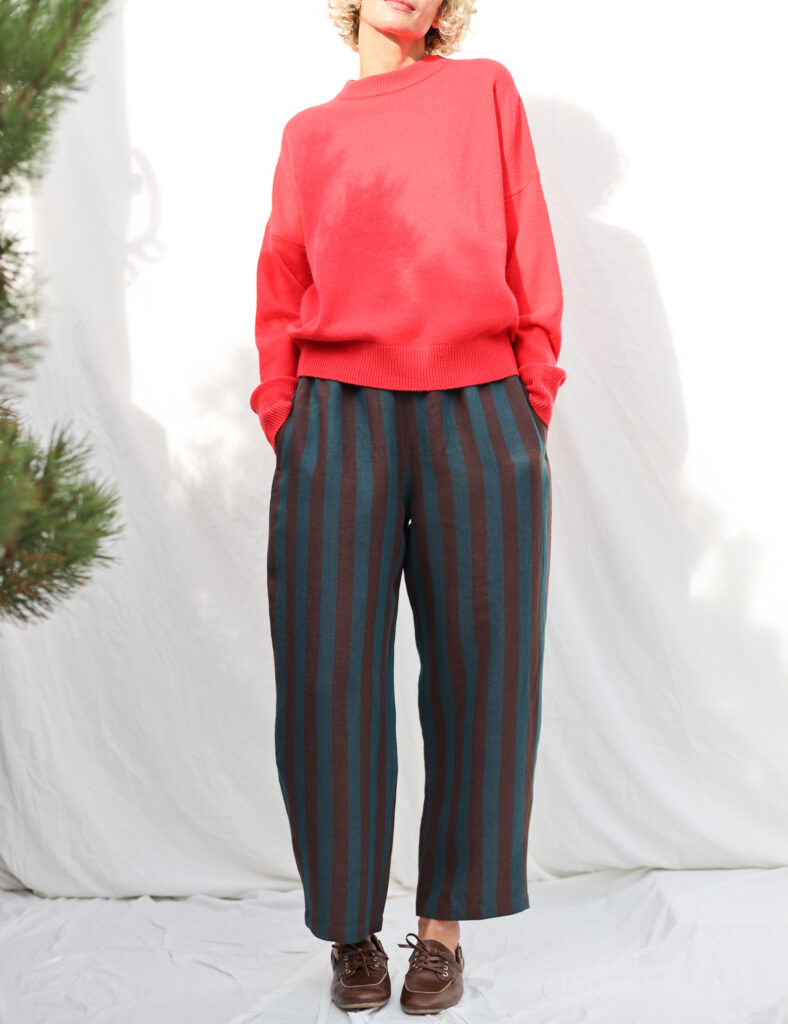 Striped Linen Balloon Trousers VIVIAN - Image 4
