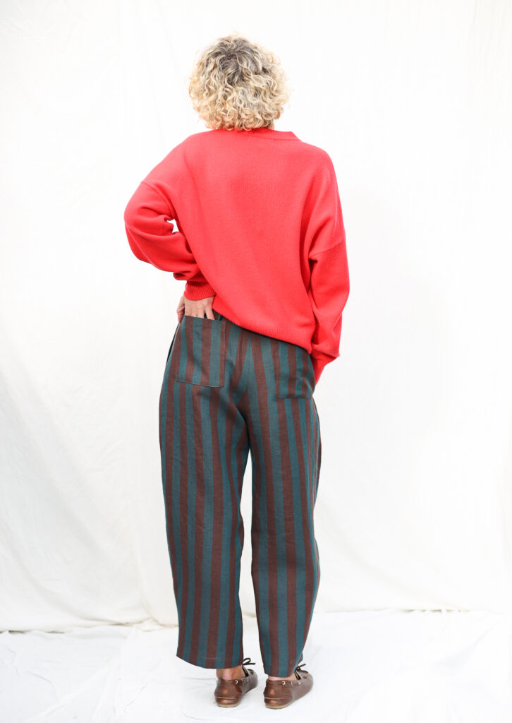 Striped Linen Balloon Trousers VIVIAN - Image 2