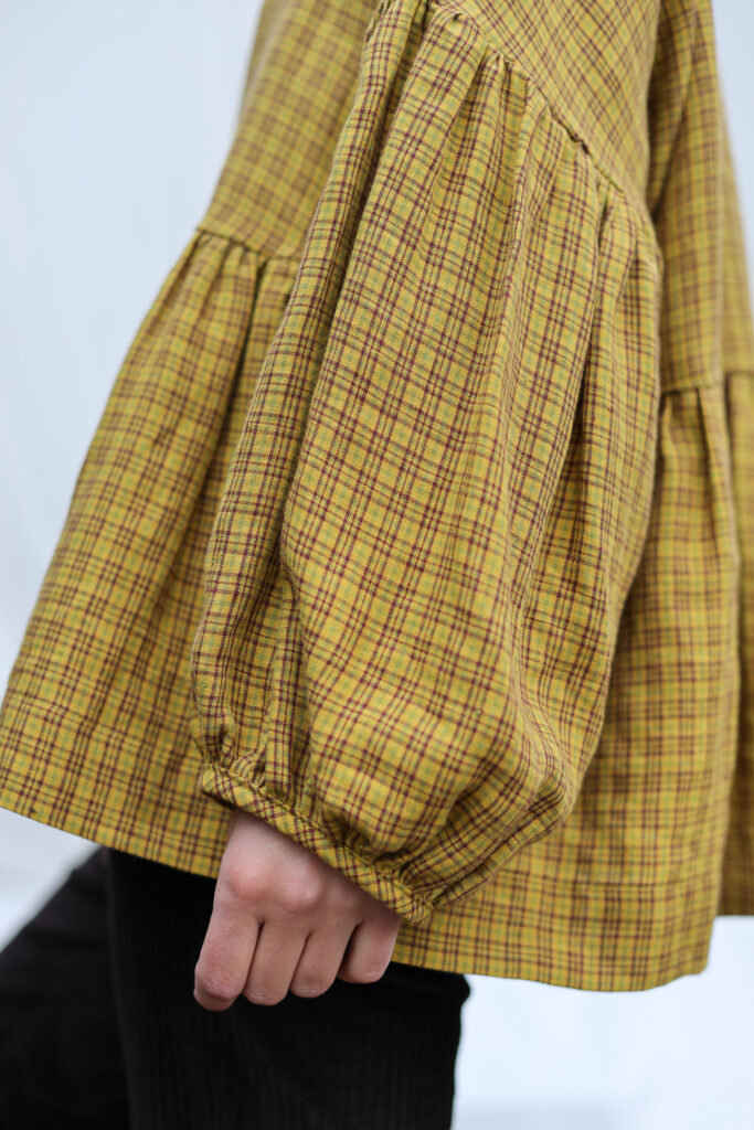 Linen Oversized Dropped Shoulders Peplum Blouse EVE - Image 5