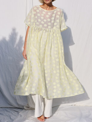 Floral oversized organza dress SILVINA | Dress | Sustainable clothing | OffOn clothing