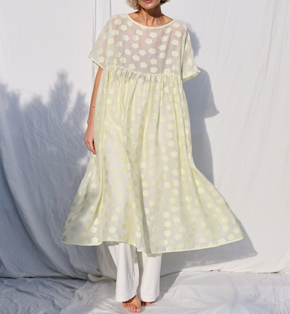 Floral oversized organza dress SILVINA | Dress | Sustainable clothing | OffOn clothing