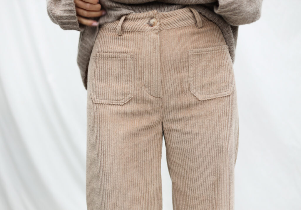 Wide wale sand cord vintage cut trousers - Image 2