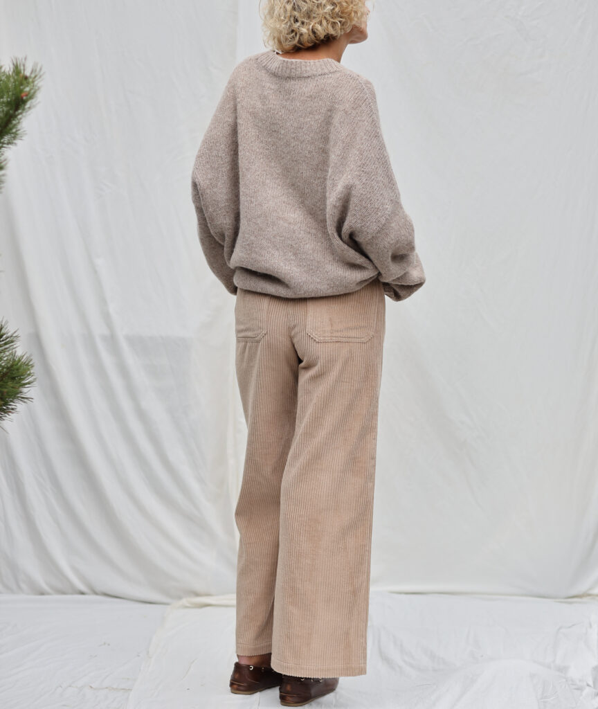 Wide wale sand cord vintage cut trousers - Image 3