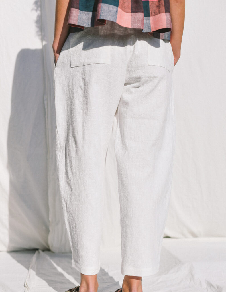 Linen balloon trousers VIVIAN in Off-White - Image 2