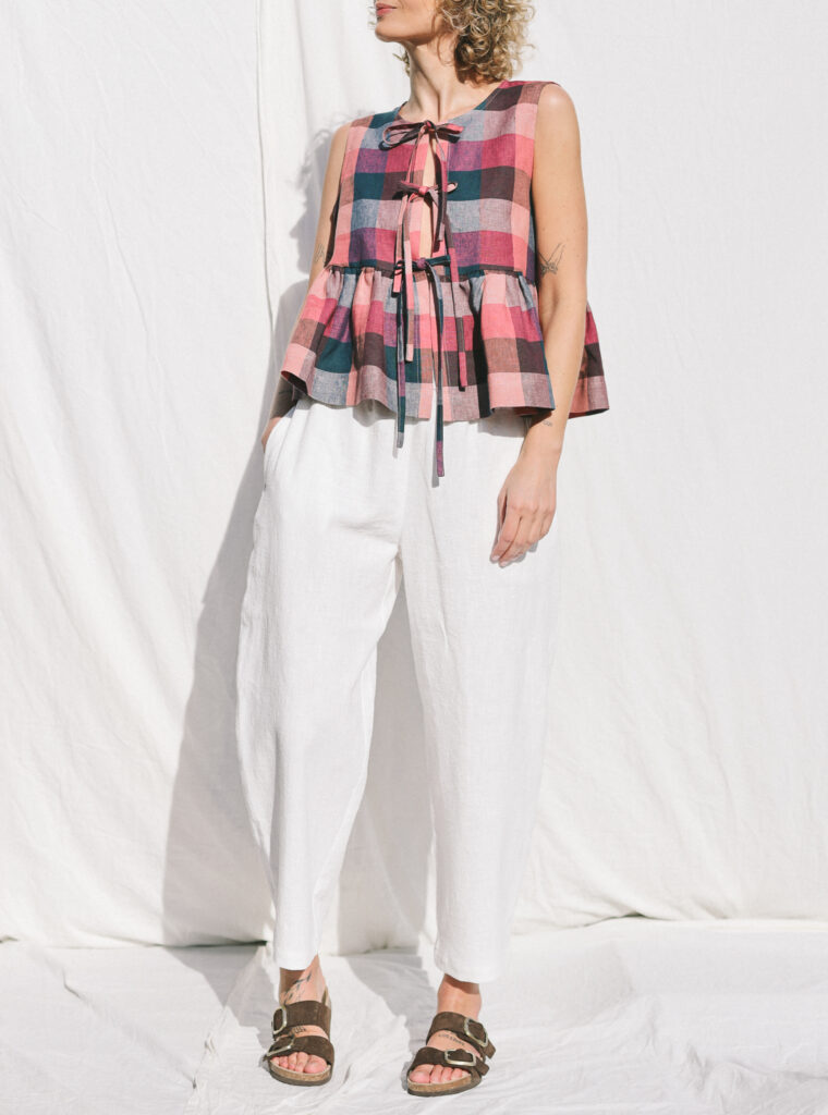 Linen balloon trousers VIVIAN in Off-White | Trousers | Sustainable clothing | OffOn clothing