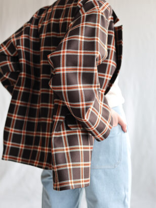 Oversized Plaid Wool Blazer | Jacket | Sustainable clothing | OffOn clothing