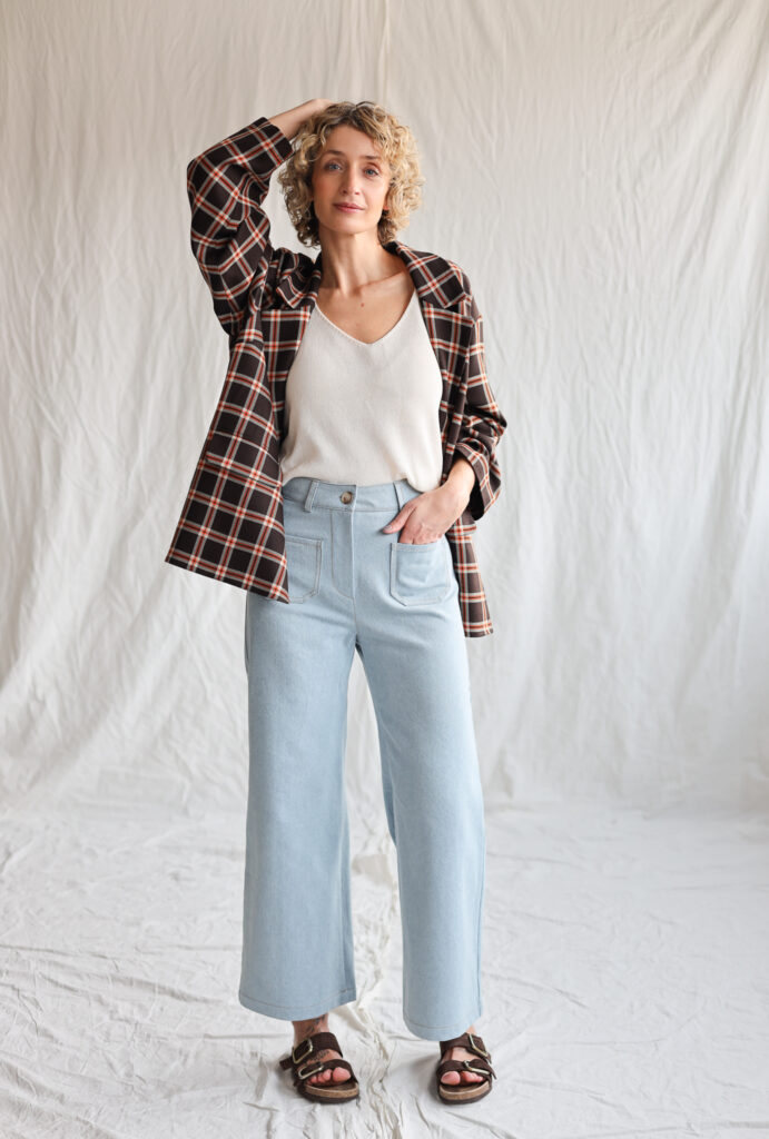 Oversized Plaid Wool Blazer