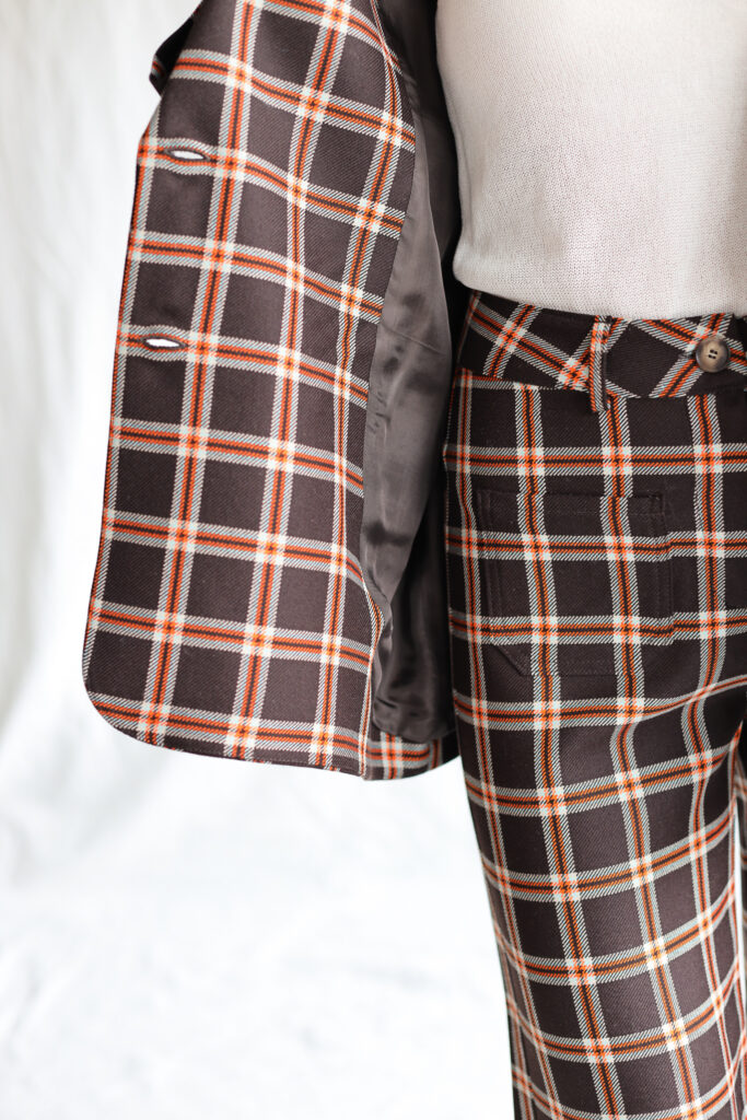 Oversized Plaid Wool Blazer