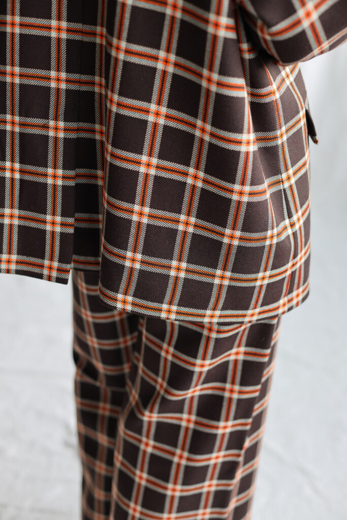 Oversized Plaid Wool Blazer