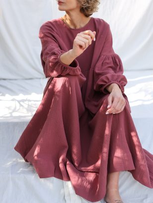 Double gauze oversized dress GRETA | Dress | Sustainable clothing | OffOn clothing