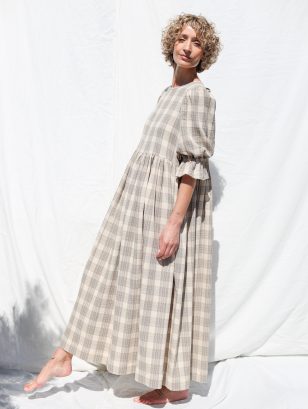 Double Gauze Puffy Sleeves Dress NINA