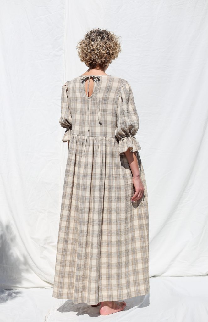 Double Gauze Puffy Sleeves Dress NINA
