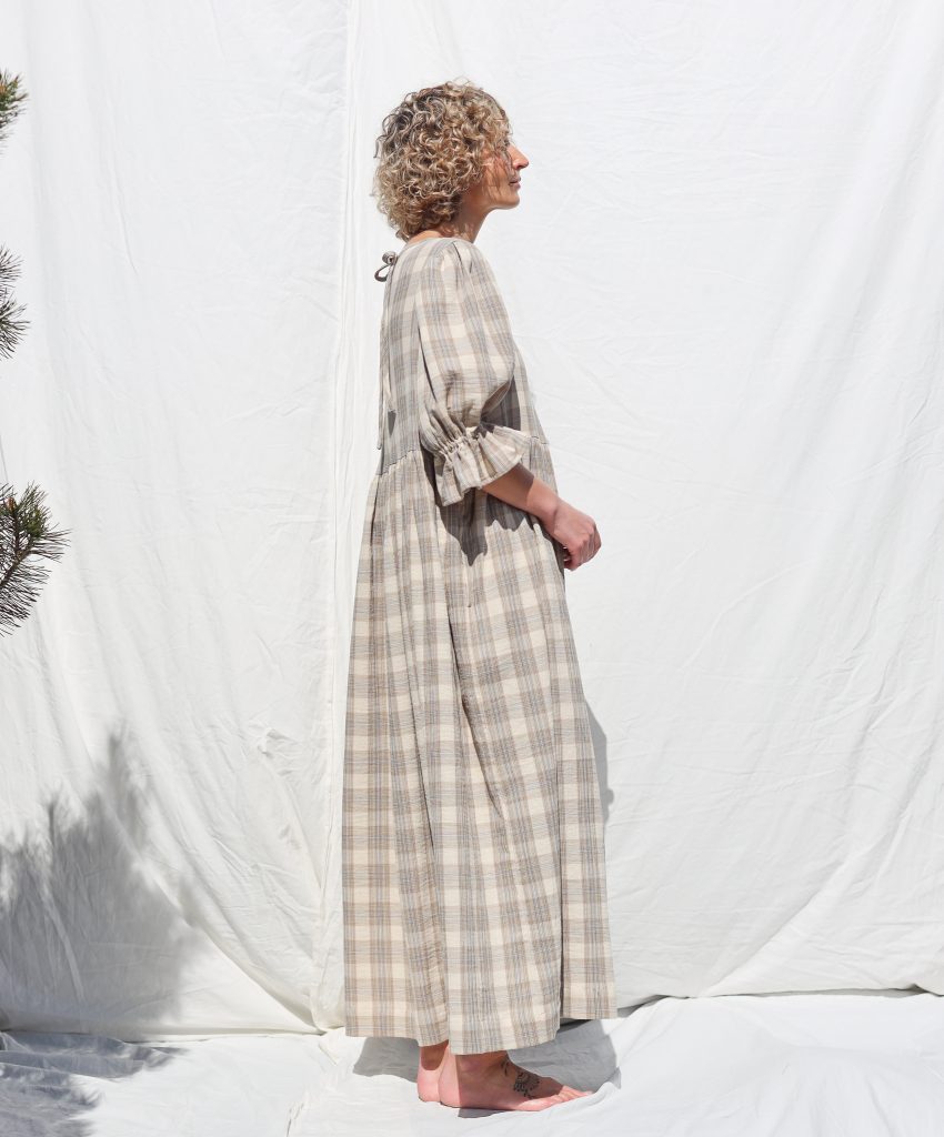 Double Gauze Puffy Sleeves Dress NINA