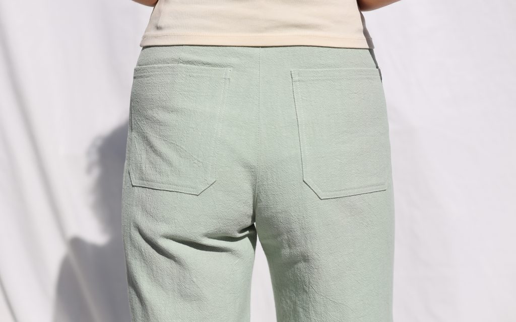 Higher waist heavy linen cropped leg culottes